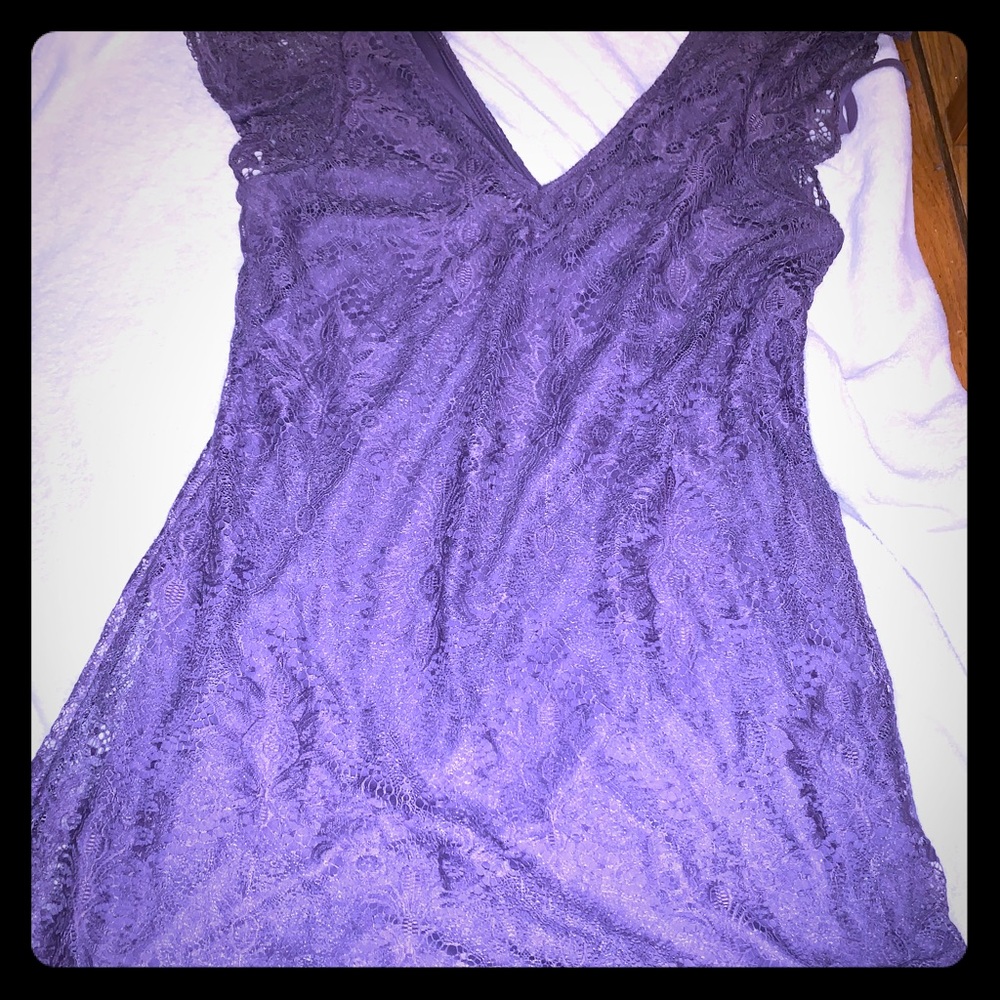 Purple lace dress